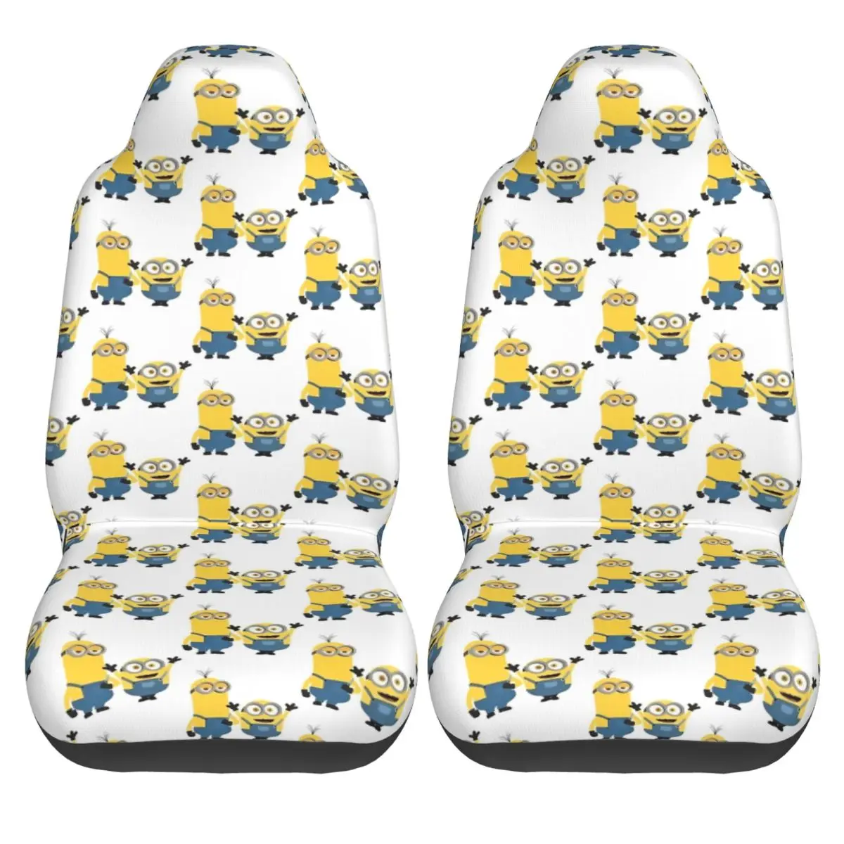 

M-Minions Car Seat Covers meme 2 Pcs Cool Auto Seat Covers Automobile Polyester Flexible Cover