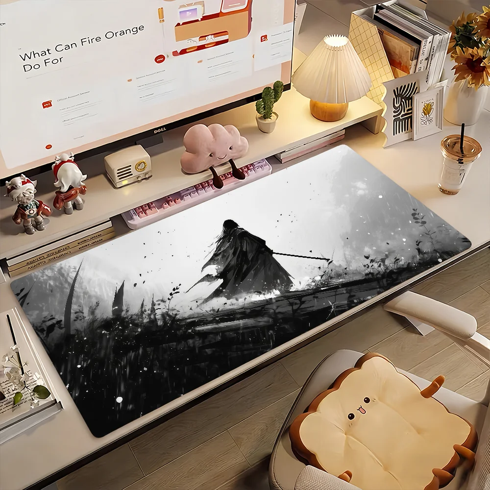 Ink Painting Sword Mouse Pad Non-slip Desk Mat PC Laptop Accessories Rubber Office Keyboard Large Gamers Decoracion