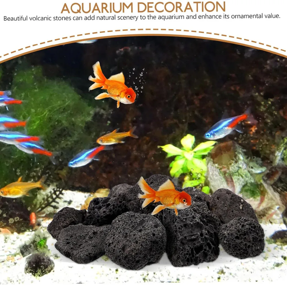 Fish Tank Landscaping Stone Aquarium Rock for Volcanic Pumice Stones Vase Filler Pond Filter Volcanic Rock Decor