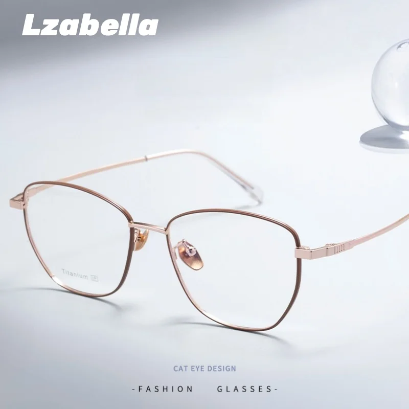 

Lzabella Ladies Cat Eye Alloy Glasses Frame Myopia Anti-Blue Light Sunglasses Fashion Optical Prescription Eyewear 33026X