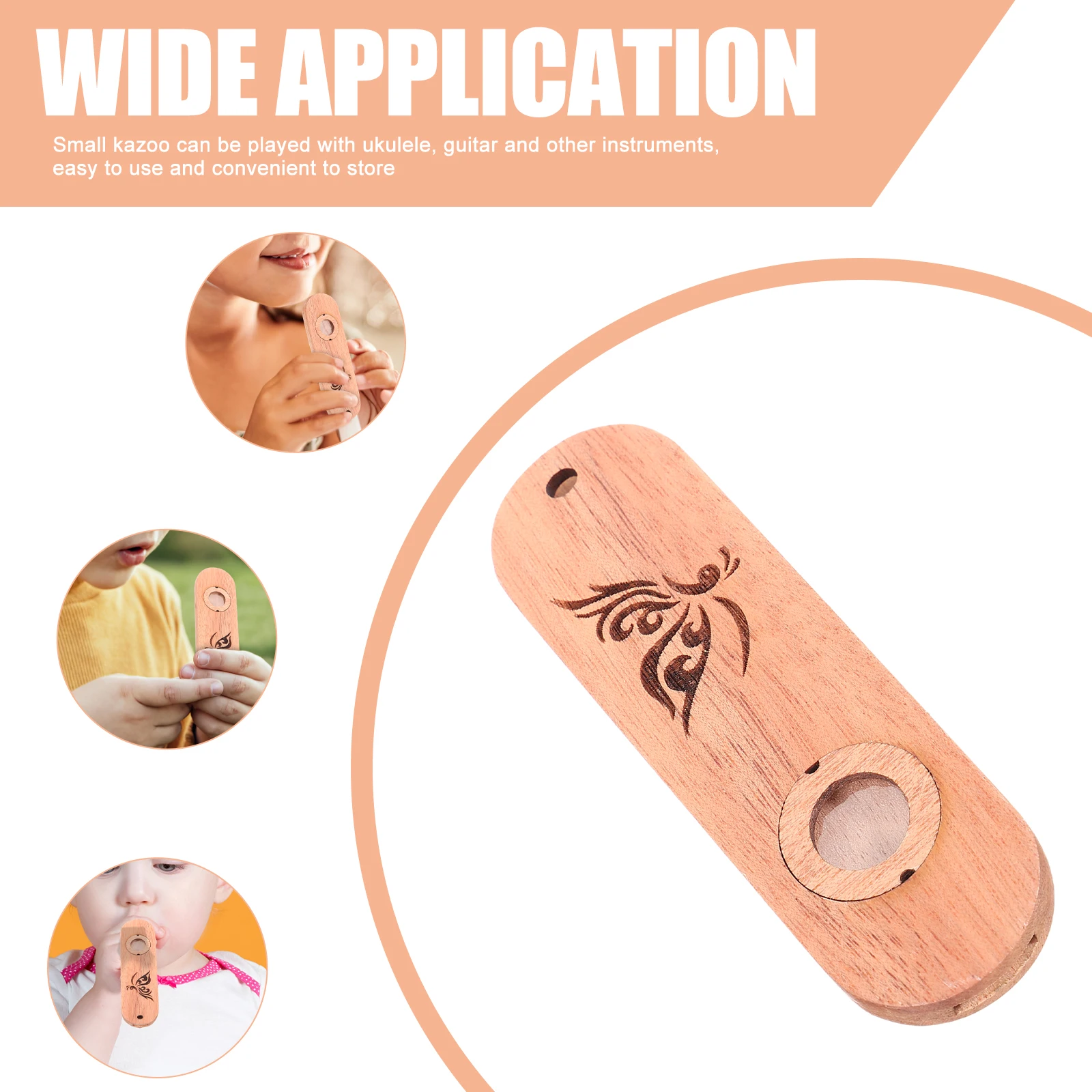 

Diary Musical Instruments for Beginners Kids Kazoo Double Hole Design Dropshipping Small Toys Wood Portable Mini