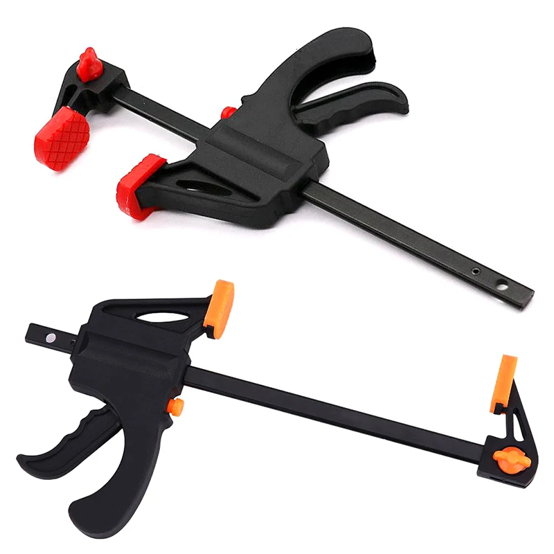 Set di clip per morsetto per barra da lavoro per la lavorazione del legno Morsetto per lavorazione del legno duro Clip a sgancio rapido a cricchetto Gadget per utensili manuali per carpenteria fai-da-te