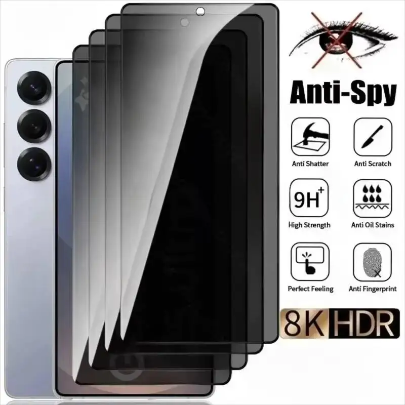 

Anti-Spy Tempered Glass for Samsung S25 Ultra Privacy Screen Protector For Galaxy S24 S23 FE S22 S21 S26 Plus Note 10 Lite
