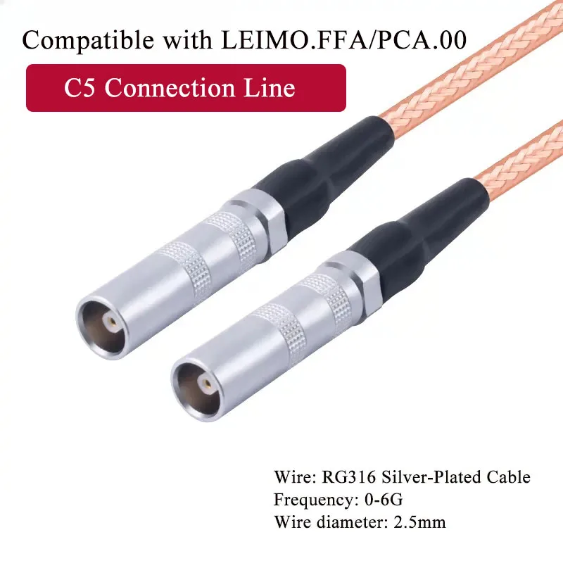 C5-JK Connector Cable RG316 Coaxial NIM Signal Wire Compatible with LEIMO.FFA/PCA.00 C5 Male to Female Extension Line