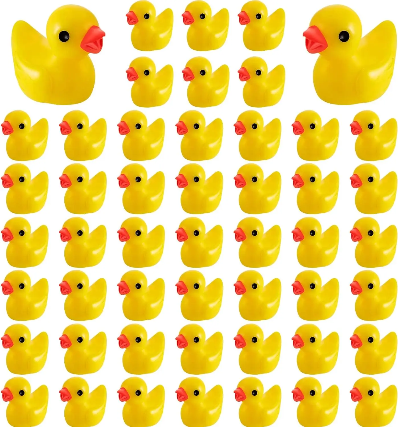 200Pcs Resin Mini Duck Miniature Figurines Ornaments Decor Yellow Animal Garden Crafts Tiny Duck Landscape Plants Fairy