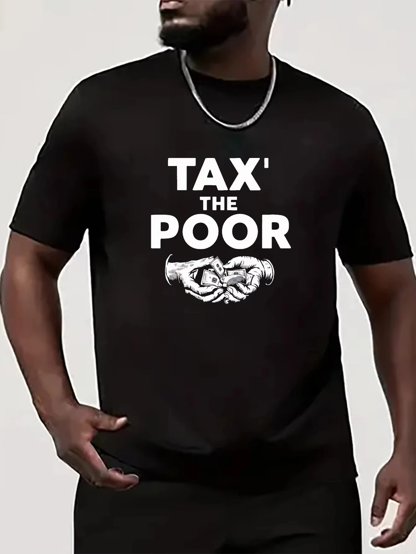 TAX THE POOR bedruckte T-Shirts, Herren-T-Shirts, sommerliche, lässige Kurzarm-T-Shirts