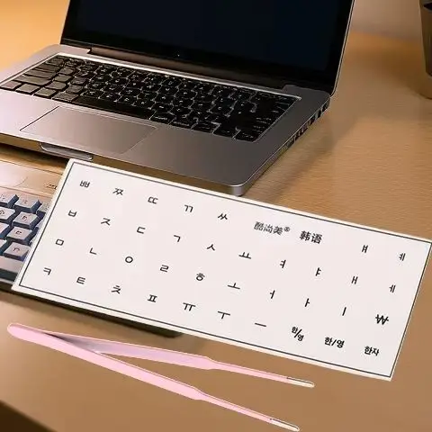 

[Korean Language] Universal Transparent Engraving Sticker Tear-Off Film Keyboard Sticker Desktop Laptop Key Sticker Single Film