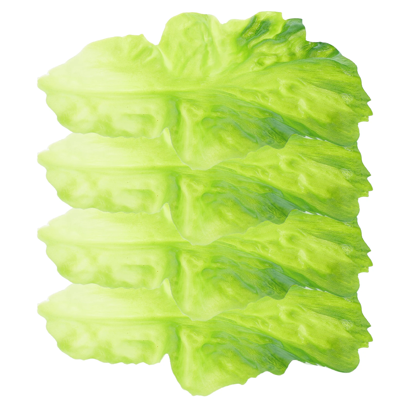 

4pcs Realistic Fake Lettuce Leaves Artificial Vegetables Decorative Food Display Props For Kitchen Photography Background