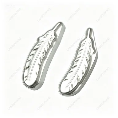 Mini 3D Feather Metal Leather Embossing Stamp DIY Handmade Leather Craft Branding Stamping Mold Tool