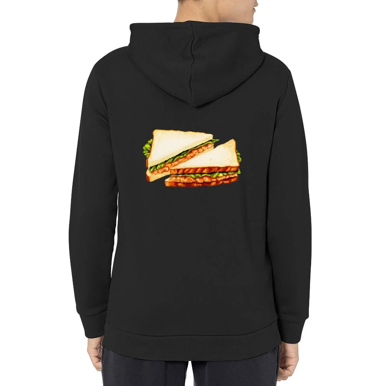 Sudadera con capucha con patrón de sándwich de atún, ropa de estilo coreano, ropa para hombre, ropa de anime, chaqueta de otoño, chándales para hombre