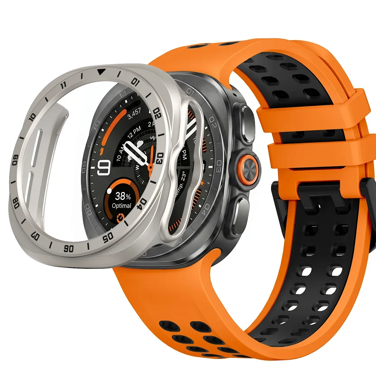 Gehärtetes Glas + Hülle für Samsung Galaxy Watch Ultra 2, vollständige PC-Stoßfängerabdeckung, Displayschutzfolie für Galaxy Watch9 Ultra2 Zubehör – Detail 18