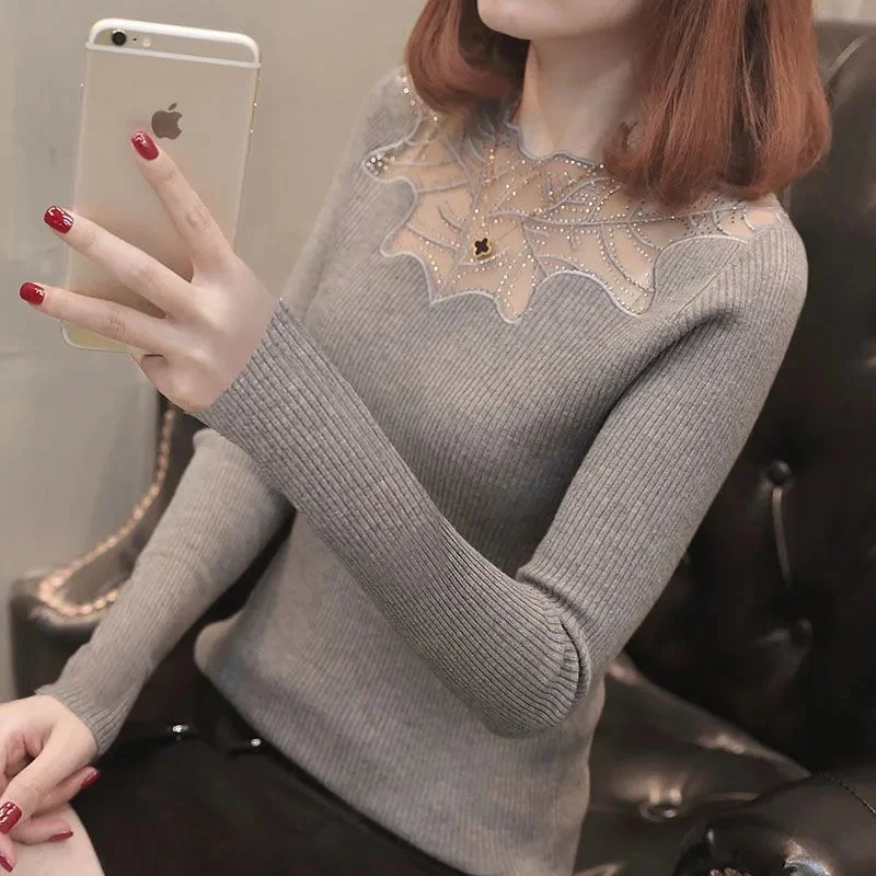 

Women Sweater Autumn Winter Basic Pullover Warm Casual Pulls Jumpers Korean Fashion Spring Knitwear Bottoming Shirt 2024