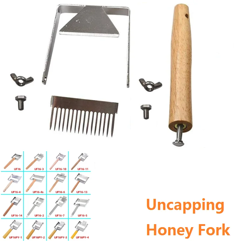 Uncapping Honey Fork Stainless Steel Honeycomb Honey Scraper Uncapping Scraper Honey Cutter Hive Scraping Knife Beekeeping Tools
