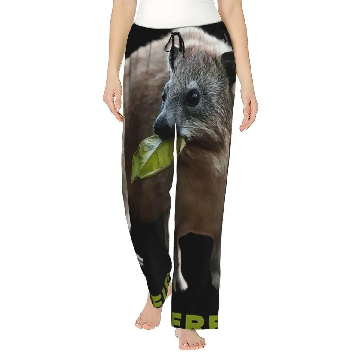 

Custom Rock Hyrax Photo Certified Freak Vampire Women Pajama Pants Lounge Sleep Sleepwear Bottoms with Pockets