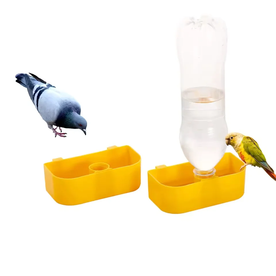 Kreativer Vogel-Wasserspender & Futterautomat für Papageien und Tauben, Hängender Trinkbecher aus Kunststoff für Vogelkäfige, Spezielle Vogelpflege-Ausstattung – Detail 11