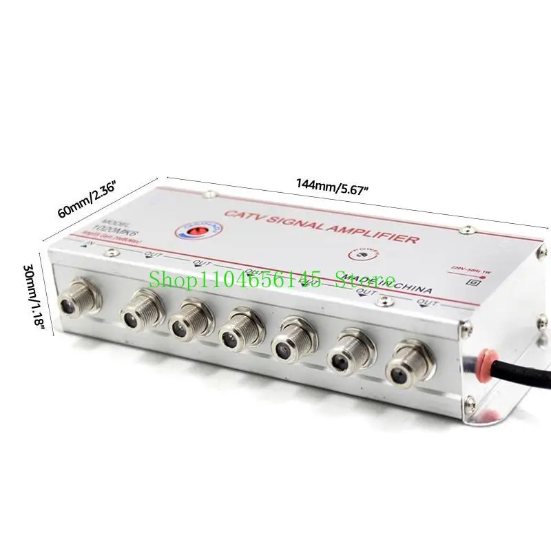 5asd 6Way 20DB Splitter High Quality Box Antenna Amplifier