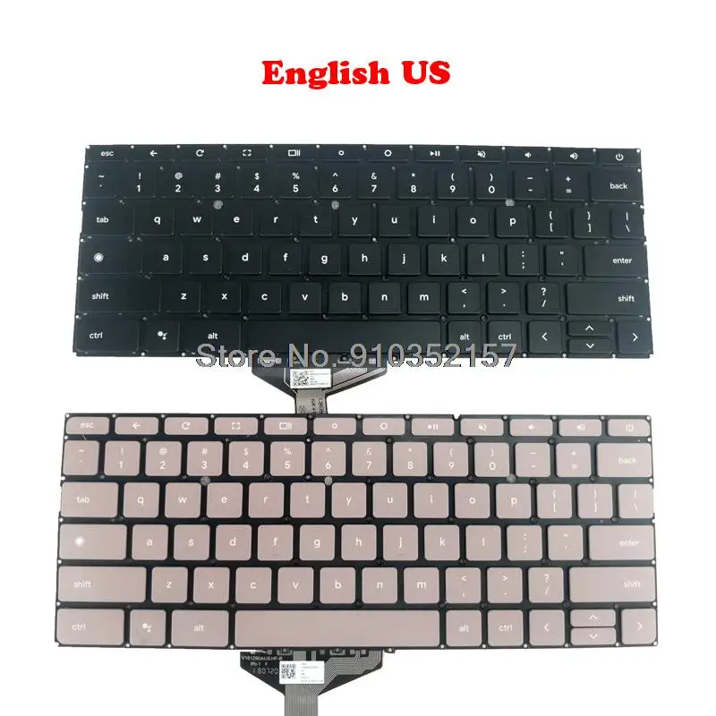 

Laptop Keyboard For Google PiexIbook GO GA00519-US English US Black/Pink