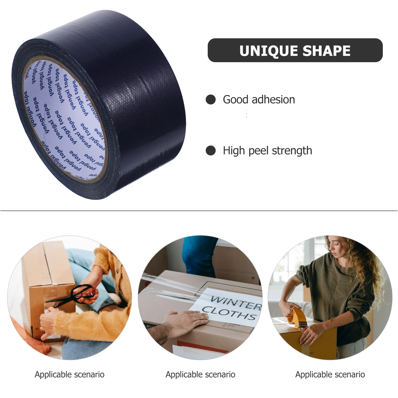 Strong Adhesive Cloth Duct Tape Area Rug Blue Floor Single-Sided Waterproof Electrical Equipment Carpet Double