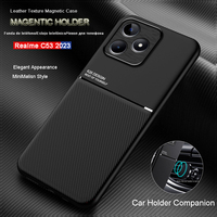 For Realme Note 50 Shockproof Case Magnetic Car Holder Leather Silicone Case for Oppo Realme Note 50 Funda Mobile Realme Note 50