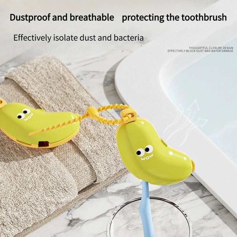 رأس فرشاة أسنان الموز الصغير الغطاء الواقي معجون الأسنان المحمولة تخزين فرشاة الأسنان الغبار غطاء تخزين فرشاة الأسنان السفر