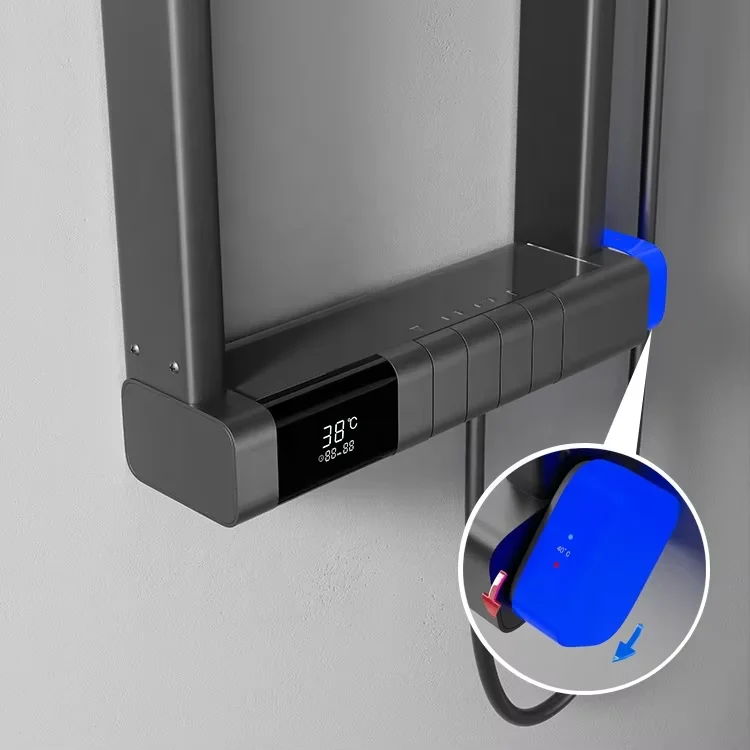 Set Shower Kamar Mandi Termostatik Layar Digital Cerdas, Panel Shower LED 360 Derajat Terpasang di Dinding, Semprotan Hujan Kuningan, Disikat