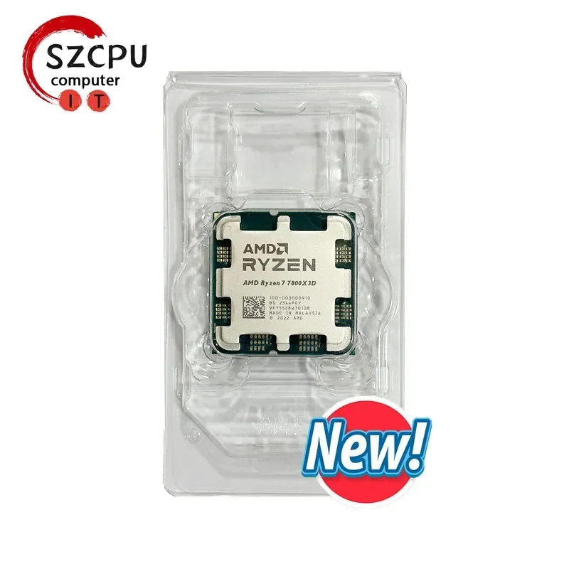 AMD Ryzen 7 7800X3D R7 7800X3D 5.0 GHz 8-Core 16-Thread CPU 5NM 96M 100-100000910 Socket AM5 New Tray Without cooler