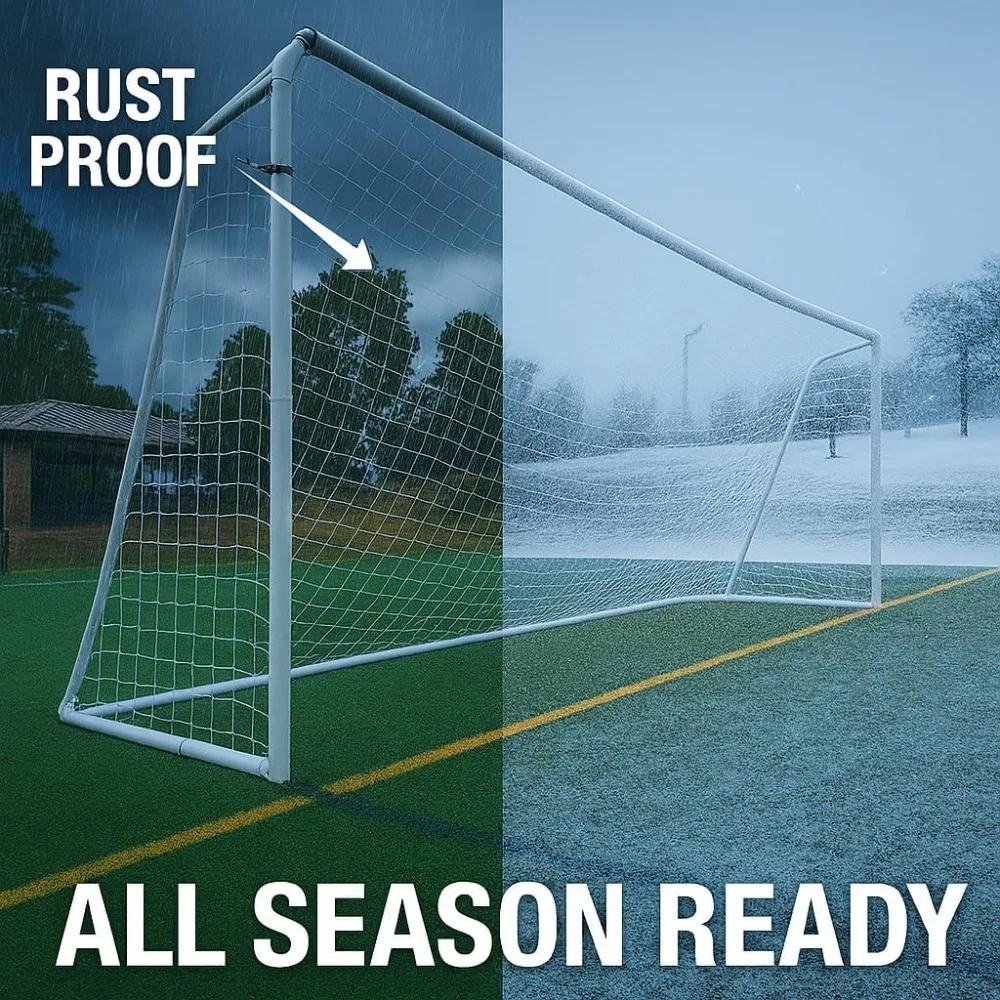 24 × 8 × 5 أقدام. هدف كرة القدم الصلب. إطار عالي التحمل مع شبكة. البطولة، حجم التنظيم. التدريب المهني المحمول الممارسة