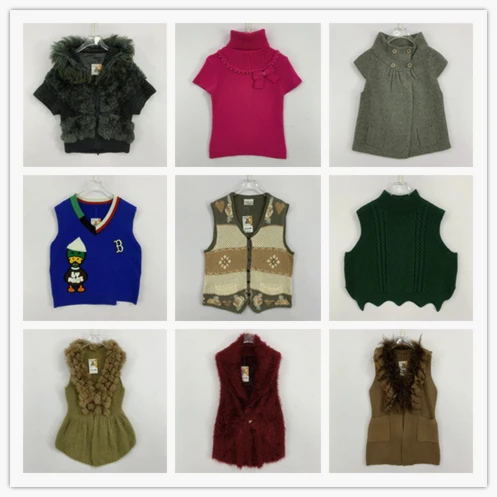 

Vintage Woolen Sweater Versatile Loose Diamond Pattern Color Blo Print Warm Fce Women's Cardigan Vest Spring Autumn Winter