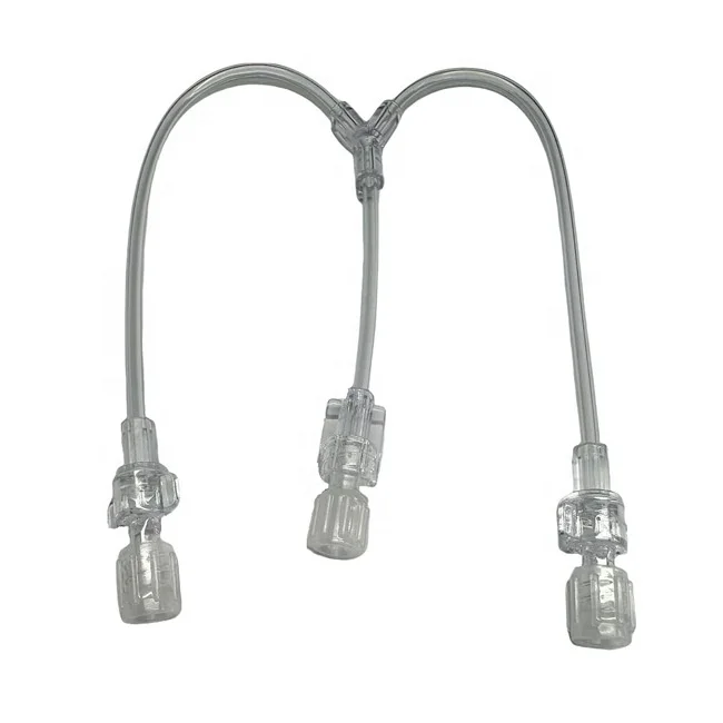 X-Way 24h 24 Hours Connecting Tubing System Drip Chamber CT Contrast Agent Dual Head Tube Kit