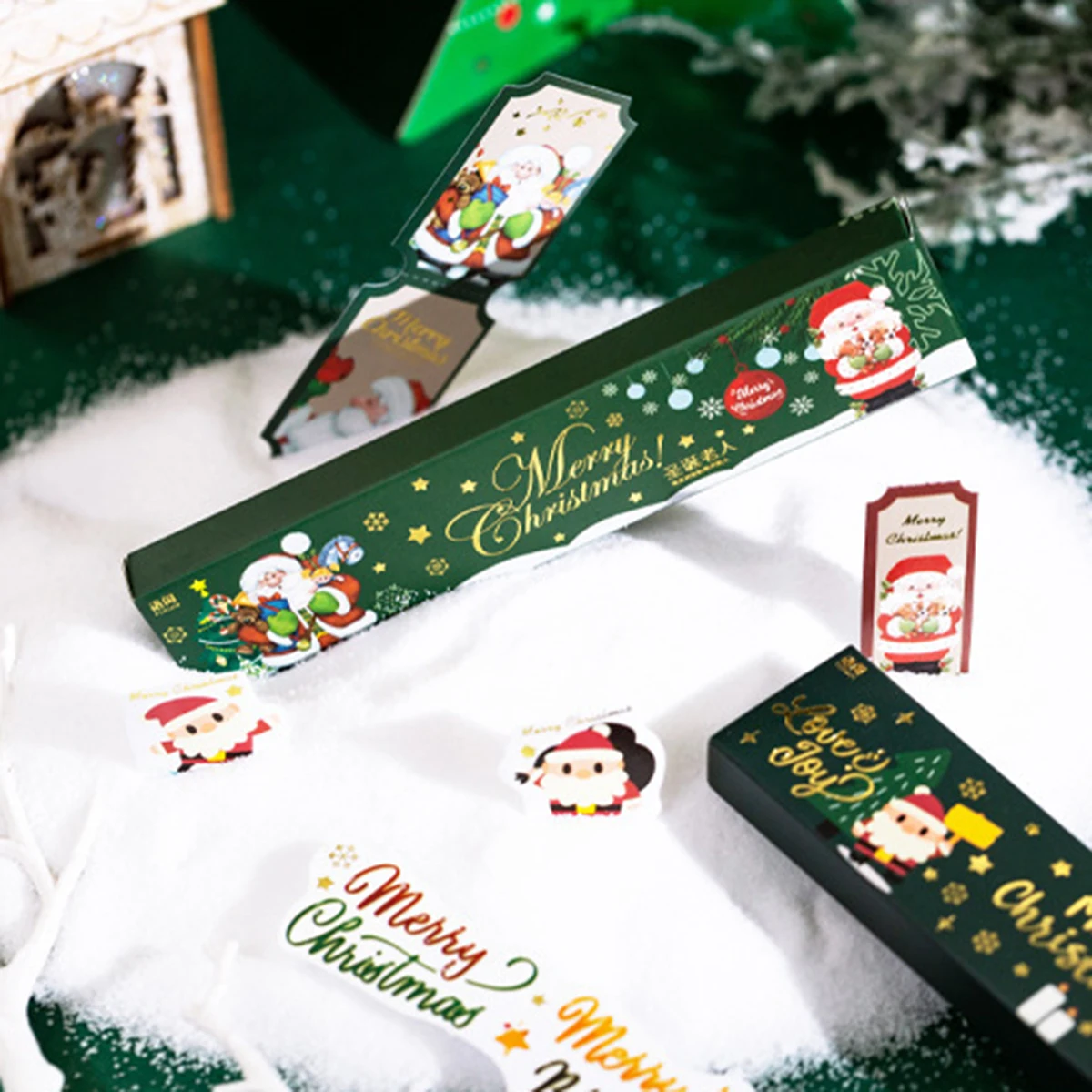 36枚/箱 クリスマスシリーズステッカー、DIYでクリスマスギフトボックスやプランナーを飾るのに使用、絶妙な装飾ステッカー