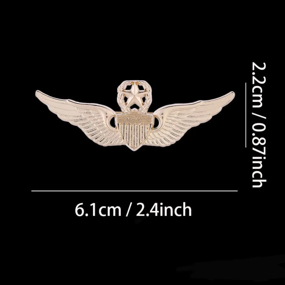 1pc U.S. Air Force Insignia Pentagram Wings Brooch Lapel Hat Pin