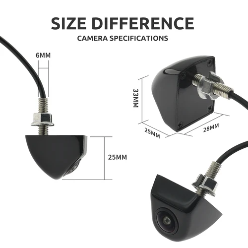 Imagen 2 del producto SonyCCD-cámara de visión trasera para aparcamiento de coche, 12V, marcha atrás, Ojos de pez, visión nocturna, ángulo de 170 grados, HD
