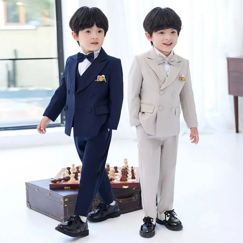 Four Seasons Children's Suits Flower Boy Wedding Suit School Graduation Photography Suit Outfts Kids Boys Performance Costumes