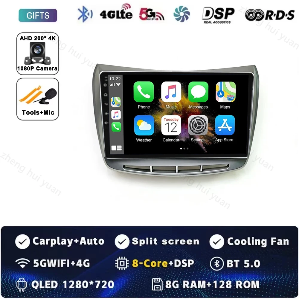 Voor Landcia Delta 2009-2019 Autoradio Carplay Auto Multimedia Stereo Video Player GPS Navigatie WIFI 4G RDS BT