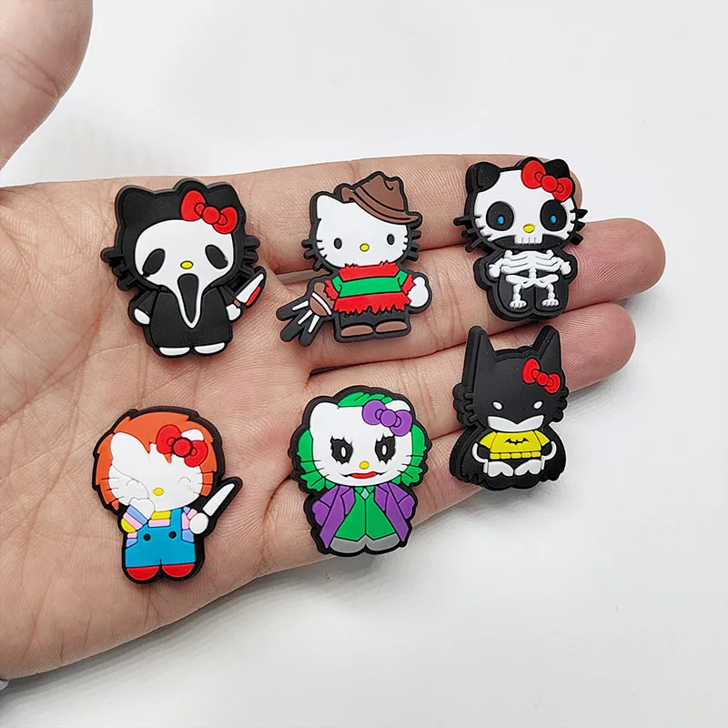 MINISO 18pcs Hello Kitty Shoe Charms For Clogs Garden Bubble Sandals Kids Gifts Shoes Decorations Accessories Halloween Charms