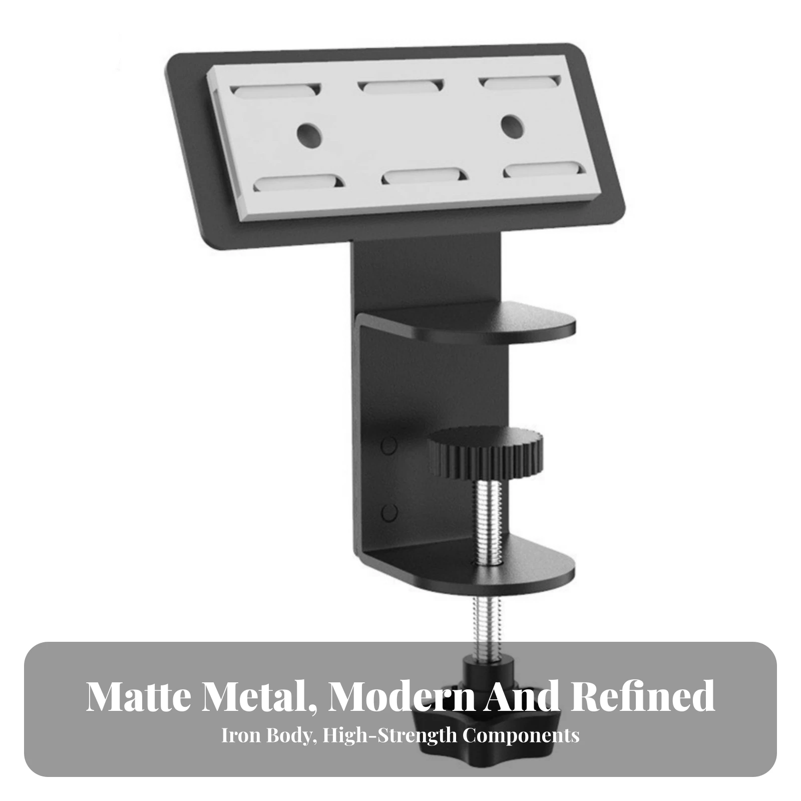 Power Strip Holder with Clamp Solid Steel Power Strip Mount Clamp-on Holder Metal Universal for Telecommuting Workers