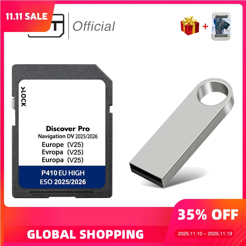 

Original 64GB SD GPS Card for VW Arteon Passat Vehicle Discover Pro Media Navigation 2025-2026 Europe Map DV V25 Sat Nav