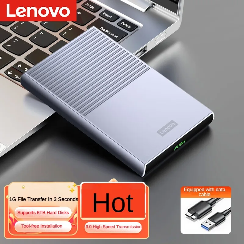 

Lenovo USB3.0 Mobile Hard Drive Case 2.5-inch Suitable For Laptop External SATA Serial Port Solid State Drive Case (HD2 Gray)