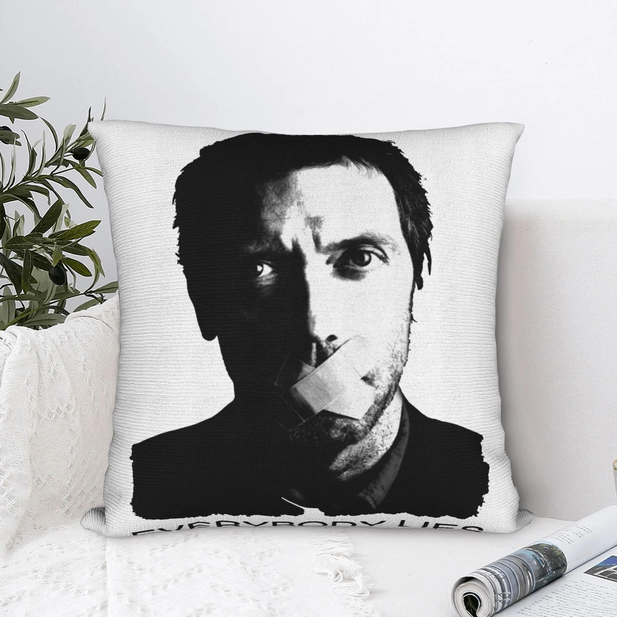 House Everybody Lies Square Pillow Covers Polyester Home House Md Cushion Case Cool Decor Pillow Cover 45*45