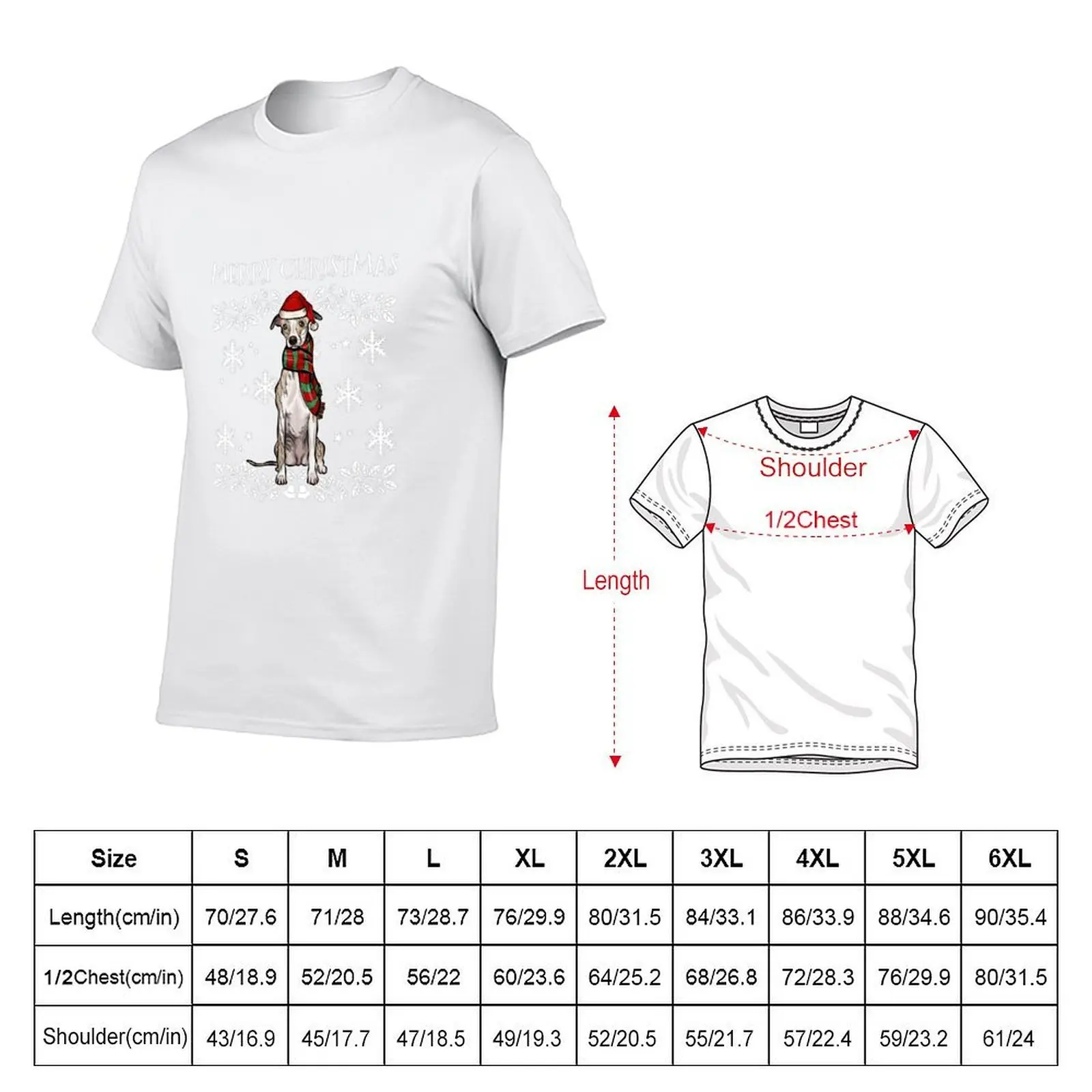 Merry Christmas Ornament Whippet Xmas Santa T-Shirt topping rapper graphic tees black t shirts for men