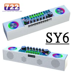 Professional Wireless Bluetooth-compatible Speaker Sound Cards For Family Karaoke Singing Party Portable Sound Audio Mixers SY6