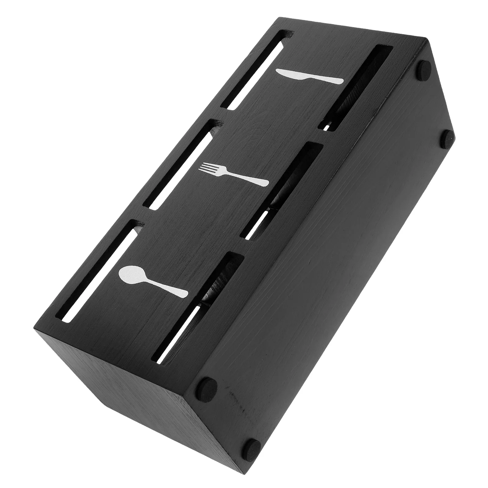 

Wooden Cutlery Holder 3 Section Organizer Kitchen Countertop Knife Fork Spoon Utensil Storage Box Silverware Rack