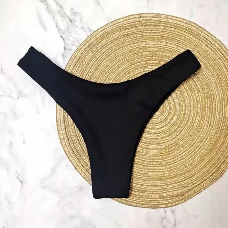 Solid Bikini Bottoms Swimwear Women Sexy Separate Brazilian Swimsuit Swimming Shorts Briefs Thong Bikini Tanga