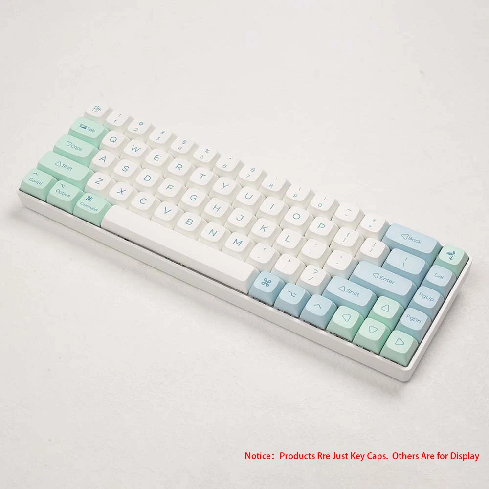 135 keys Ice Crystal Mint Keycaps Profile XDA PBT Dye-Sub Key Cap for Cherry MX Switch DIY Layout Ducky Mechanical Keyboard Cap