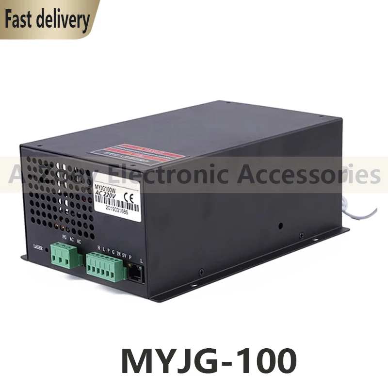 New Original MYJG-100 100W Power Supply For Engraving Cutting Machine AC220V/AC110V 47-440HZ With Switch Adjustment