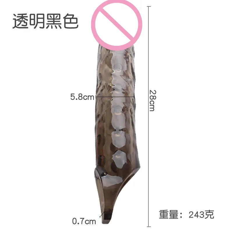 Silicone Penis Sleeve Sexual Cockring Delay Ejaculation Cock Ring Bondage Rope Time Lasting Extended Glans Cover Male Sex Toys