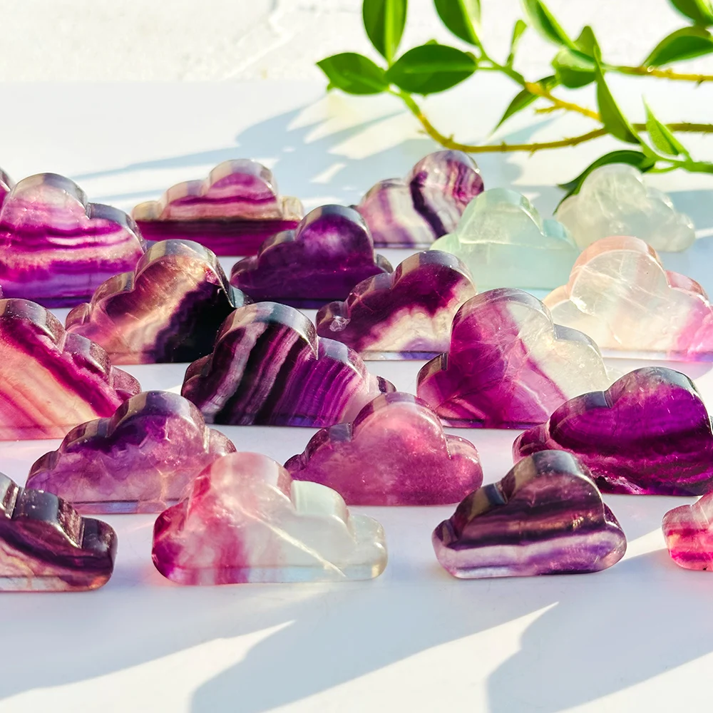 1 قطعة زهرة الكرز الطبيعية عالية الجودة العقيق والعقيق الطحلب والأفينتورين الأخضر والفلوريت سحابة نحت حلية ، هدية شفاء ل