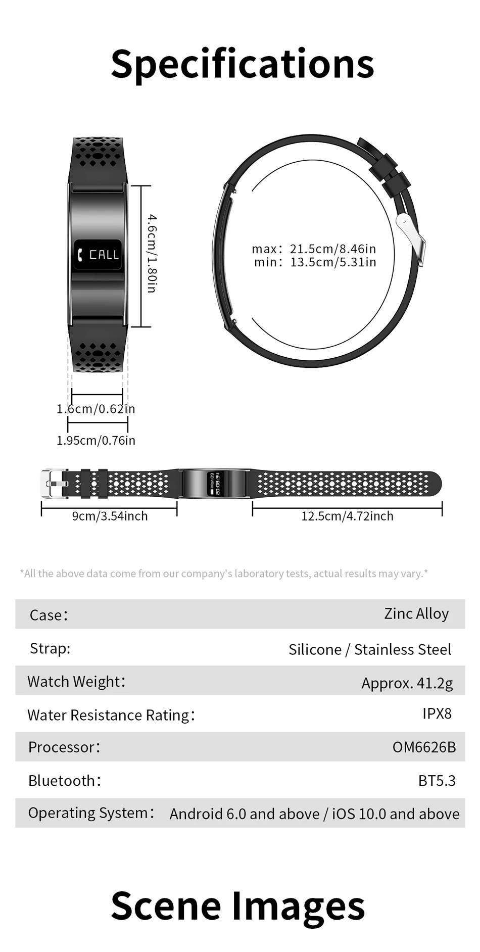 Neuer Sport-Fitness-Tracker, intelligentes Armband, IPX8, wasserdicht, Herzfrequenz- und Schlafüberwachung, Schrittzähler, Anruferinnerung, Smartwatch für Männer und Frauen – Detail 15