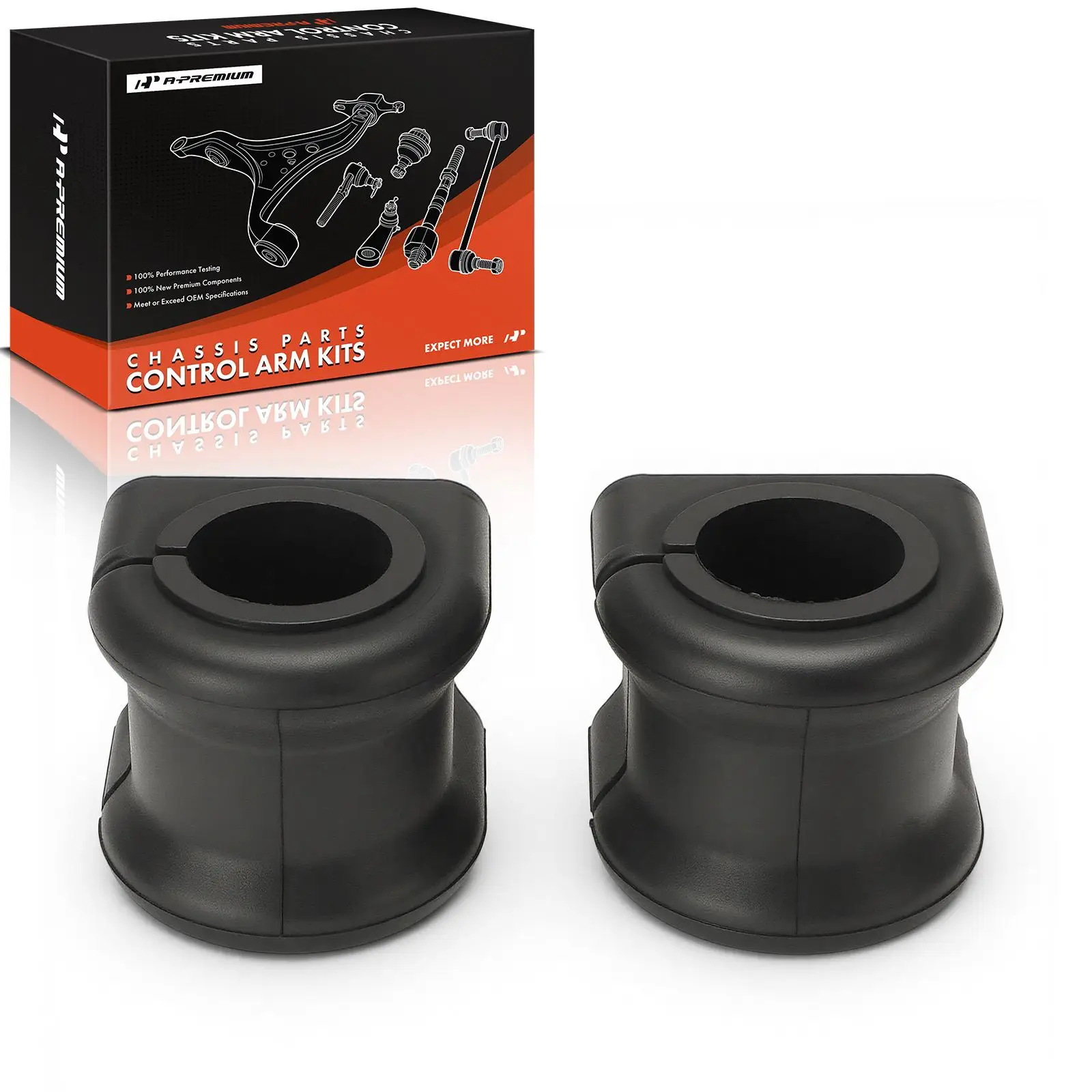 A-Premium 2x Front To Frame Sway Bar Bushing for Ram 2500 14-24 3500 11-12 Dakota 2011 Jeep Wrangler 97-17 Dodge Ram 1500 94-02