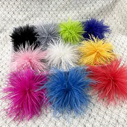 Women Brooch Hat Brooch Elegant Faux Ostrich Feather Brooch for Wedding Party Prom Clothes Pin Soft Garment Hat Bag Decoration